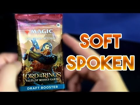 ASMR Magic The Gathering Unboxing - Lord of The Rings - Soft Spoken and Rain Sounds