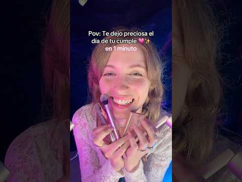 Te dejo preciosa en 1 minuto 💗 #ASMR