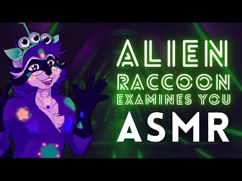 [Furry ASMR] Alien Raccoon Examines Your Ears 👽 | Halloween Tingles | Brushing, Lotion, Ear Noms...