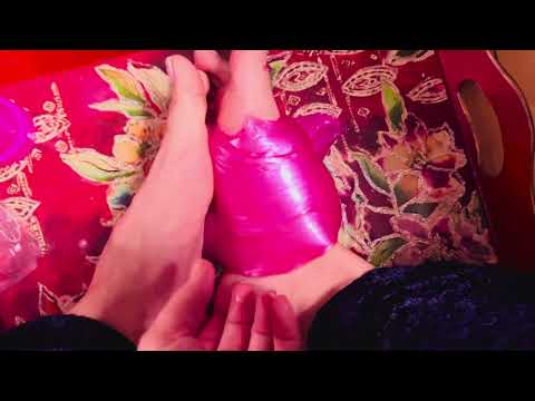 ASMR bare feet and slime