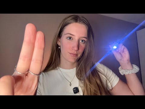 ASMR Cranial nerve exam for FAST sleep (light triggers, tapping, color tests)