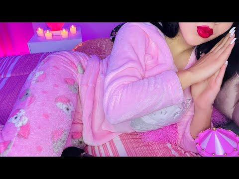 ASMR EN MI CAMA sonidos CON PIJAMA