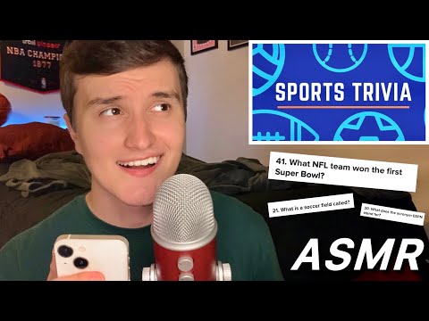 ASMR | Relaxing & Fun Sports Trivia 🏀🏈⚽️