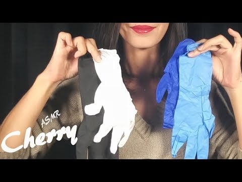 【ASMR】3 types of Latex Gloves & Rubber Gloves 3가지 타입 라텍스 장갑 및 고무 장갑 / ３種類のラテックス手袋＆ゴム手袋
