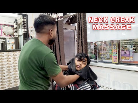 ASMR Stress Relief Massage | Head, Arm, Shoulder Back & Neck Creaking Massage | Indian Barber