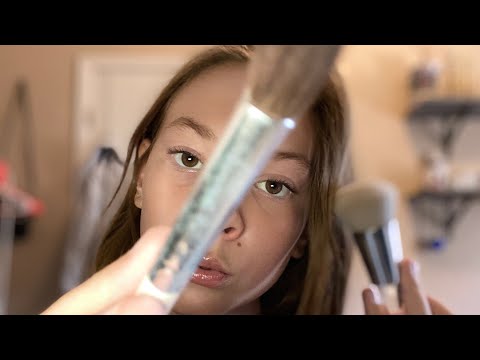 personal attention + mouth sounds (face brushing)~Tiple ASMR