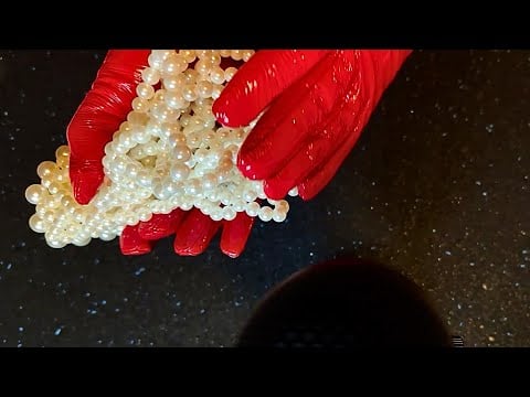 ASMR Leather Gloves + Pearls | Delicate Crinkles & Slow Handplay