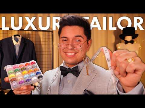 Luxury Suit Tailor ASMR Experience | Hat, Jacket, Shoes, Accessories, & MORE