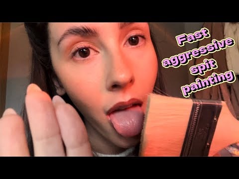 ASMR- Fast & aggressive spit painting (cleansing you)🫧