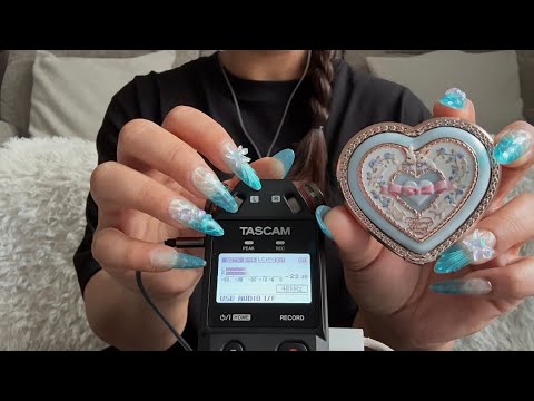 ASMR ♡ Tapping & Scratching On Flower Knows Bunny Garden Makeup! ✨ 