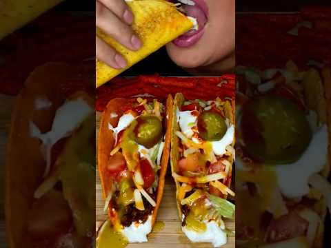 Nacho Cheese Tacos #asmr #tacos #food