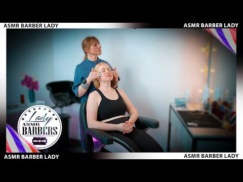 ASMR Face Massage with Aloe Vera by Barber Lady Lida