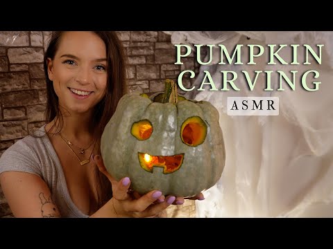 ASMR | Pumpkin Carving | Relaxing Triggers 🎃