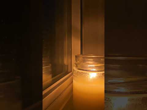 ASMR Listen to the Rain by Candlelight #asmrsounds #asmrsleep #shorts