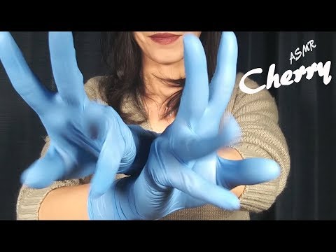 【ASMR】Latex Gloves Trigger for Tingles & Relaxation 따끔 거림과 이완을위한 라텍스 글러브 트리거 / 青いゴム手袋でゾクゾク＆リラックス