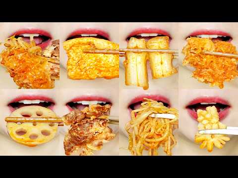ASMR 🍜🔥 Spicy Malatang & Mala Rose Xiangguo 마라탕, 마라샹궈 먹방 Emoji Food Eating Sounds