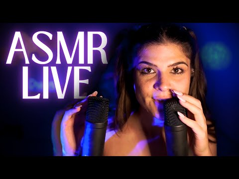 ASMR LIVE STREAMING - Whispering, Visual Triggers, Mouth Sounds, Echo