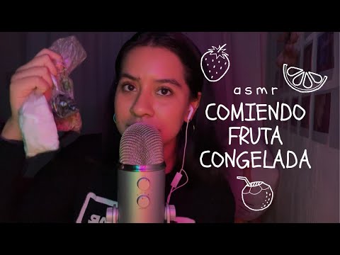 comiendo fruta congelada // crysta asmr ♡