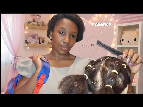 ASMR - AQUELA MÃE CARINHOSA TIRA SEUS PIOLHOS E FAZ PENTEADO EM VOCÊ PARA SEU 1º DIA DE AULA. 🎒📓