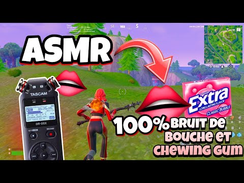 ASMR Français •  100% CHEWING GUM et BRUIT DE BOUCHE PUISSANT avec le TASCAM ! 😴 (fortnite)