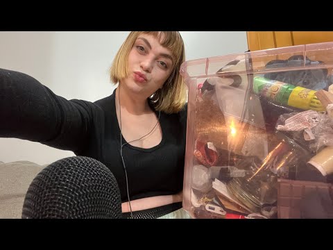 ASMR Explorando minha caixa de gatilhos