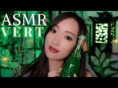 ASMR 100% VERT 🐸 16 "triggers" de couleur VERTE pour t'endormir tout en douceur 🌱