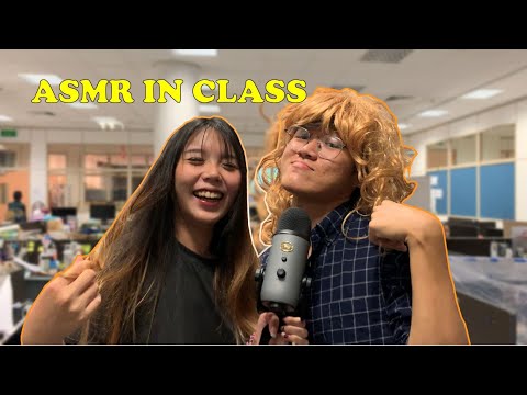 ASMR WITH PRETTY FRIENDS IN CLASSROOM (COLLEGE DESIGN SCHOOL)