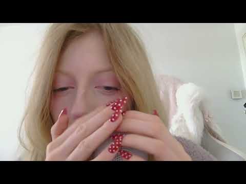 (asmr) nail tapping with mouth sounds
