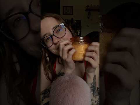 ASMR | Decorated Glass Candle Scratching Sounds #asmr #shorts