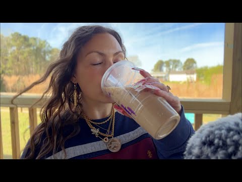 asmr/ coffee, bird songs, and XXL nails 💅🏼🐦☀️