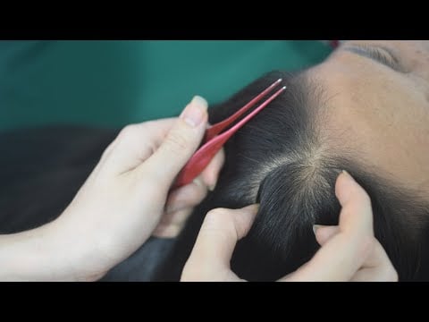 ASMR No Talking Hair Play, Hair Parting, Intense Hair Combing Real Person For Anxiety Relief