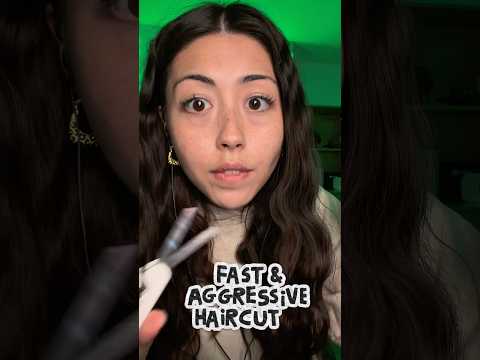 ASMR fast and aggressive haircut role play ⚡️ #asmr