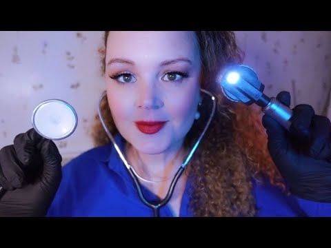 Gentle ASMR Doctor Relaxing Check-Up | Eye Exam, Ear Exam, Soft Spoken