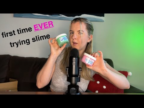 Tingly Slime Unboxing ASMR (slime on the mic)