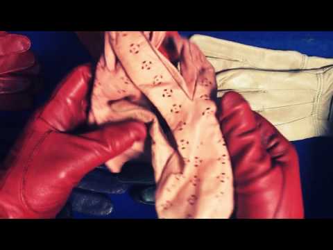 LEATHER GLOVES💜 rubbing💛 slapping💚 showing💙  sticky and soft [[ASMR]]