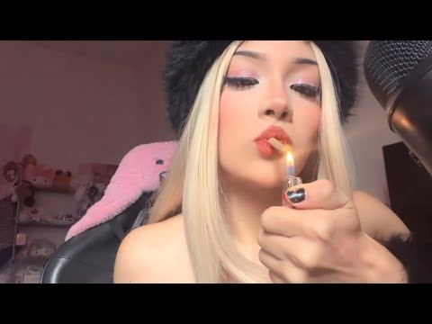 ASMR suave para descansar 🎀 (Q&A, slow whispering, smoking, hand movements)