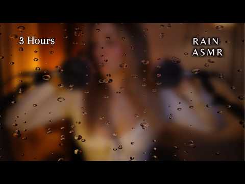 ASMR | Cozy Rain on a Window | 3 Hours Loop for Slepping Calm and Focus (NO ADS)