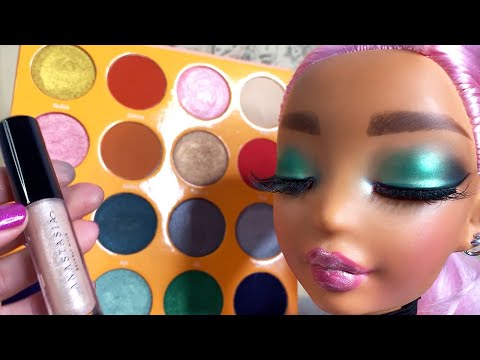 ASMR Makeup on Doll Head (Whispered) #5