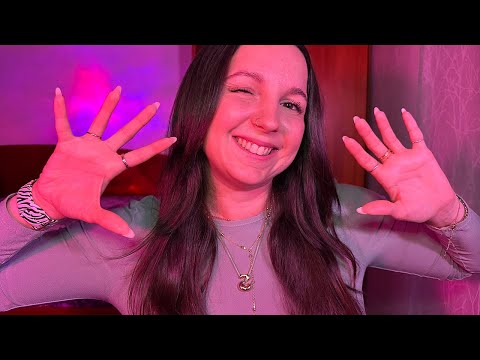 ASMR - FINGER fluttering & HAND SOUNDS WITH POSITIVE AFFIRMATIONS