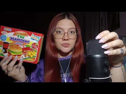 POPIN' COOKIN' HAMBURGER DIY CANDY KIT 😴💜 | ASMR ITA