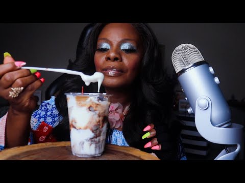 Chocolate Caramel Vanilla Marshmallow Spring Treat ASMR Eating Sounds