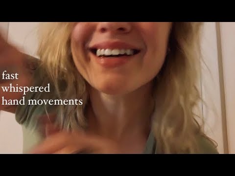 ASMR Fast & “Aggressive” Hand Movements Visual Triggers w/Mouth Sounds, Whispered Lofi