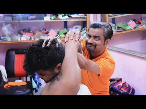 Body pain relief hard massage with cracks by biswajit barber | satisfying massage video