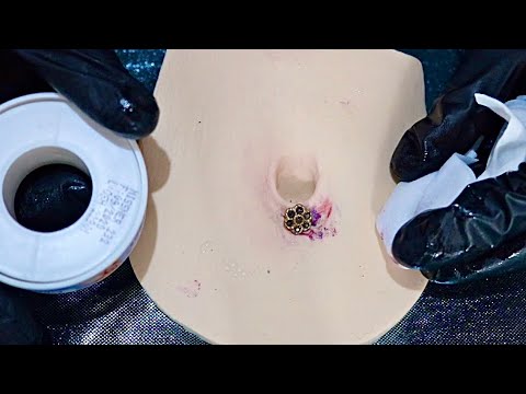 ASMR: RETIRANDO SEU PIERCING INFLAMADO (limpeza para dormir)