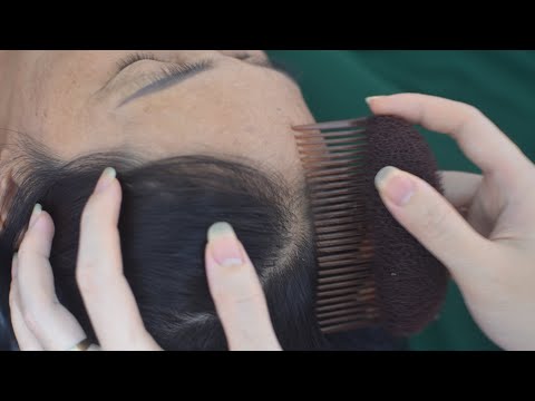 ASMR Sounds Of Scalp Scratching & Hair Parting, Real Person Hair Tingles For Relaxation