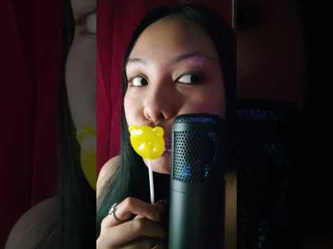 ASMR LOLLIPOP KISSING, WHISPERS, SOFT SPOKEN, PERSONAL ATTENTION, MOUTH SOUNDS, SMACKING SOUNDS, WET