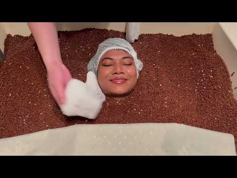 ASMR | Hot Japanese VOLCANIC SAND BATH with 4 Hand Massage!