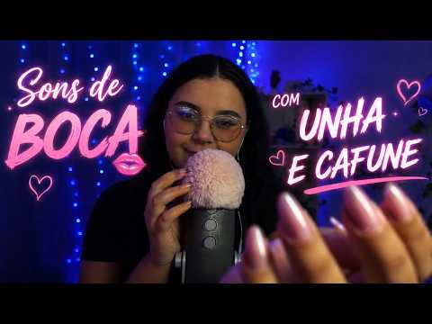 ASMR SONS DE BOCA COM UNHA NO MICROFONE