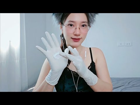 ASMR Lotion Latex Gloves Hand Massage 🧴🧤