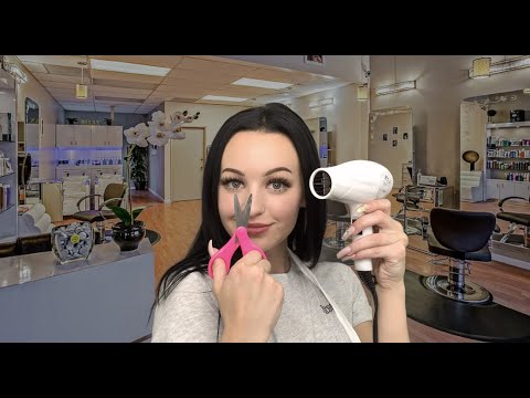 [ASMR] Hair Wash, Cut & Blow-dry